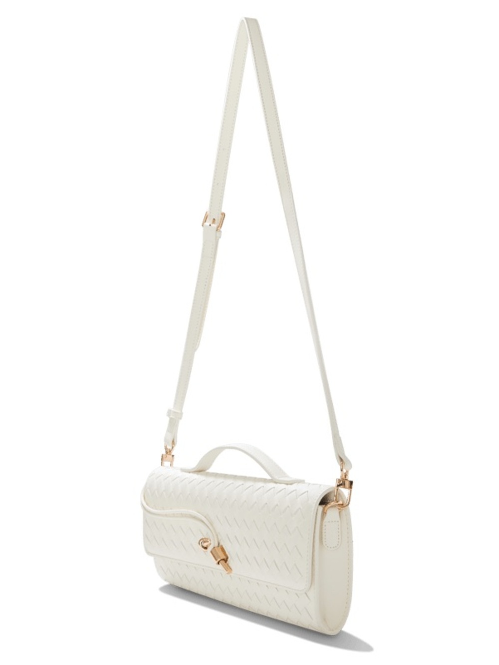 NWT Few Moda East West Clutch with Crossbody Strap in Cream